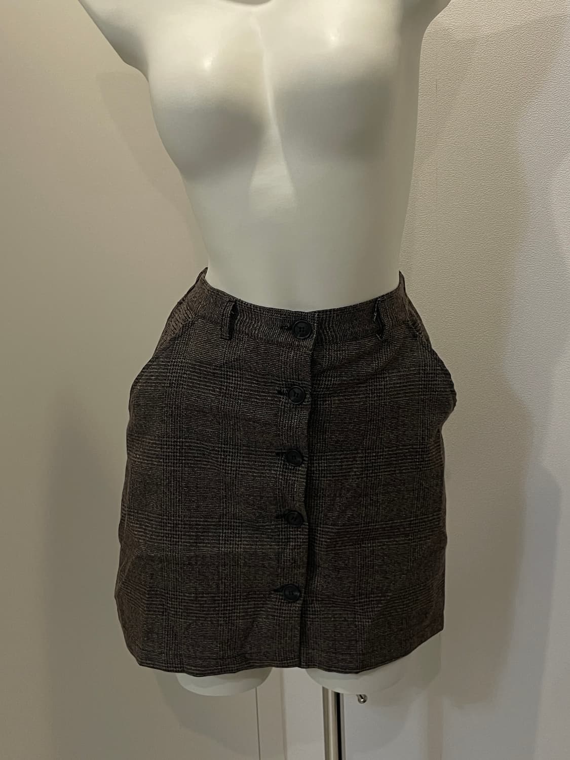 체크 미니스커트 빈티지 모리 하구미 상품이미지1