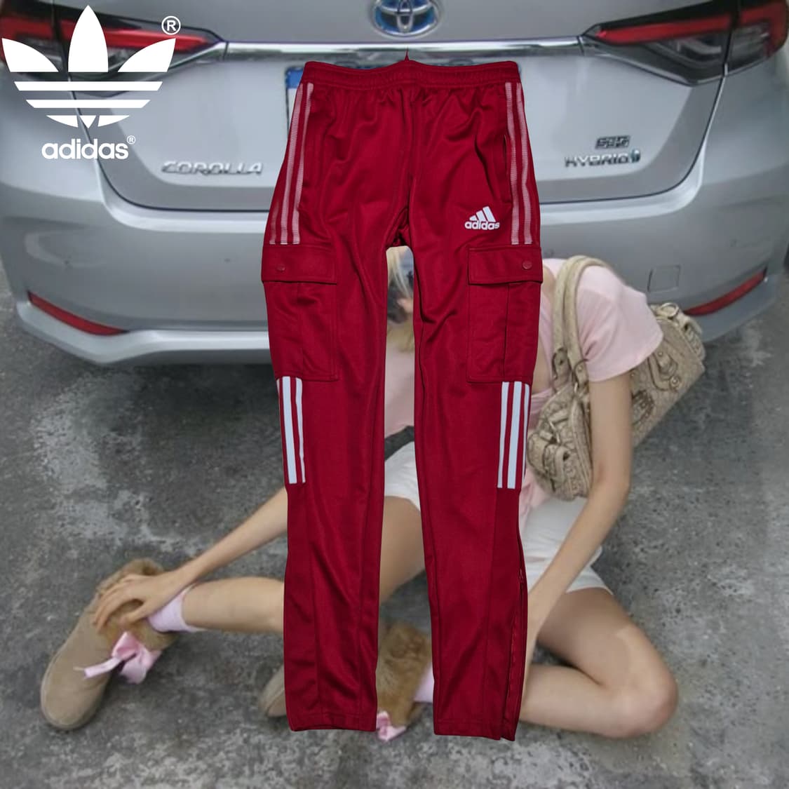 ADIDAS y2k Red Cargo track pants 상품이미지1