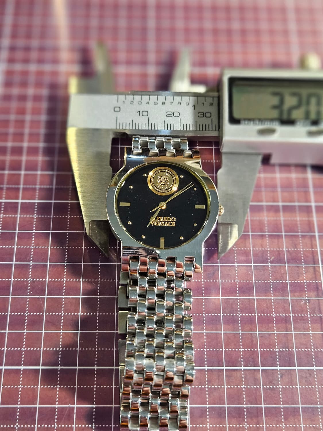 알프레도 베르사체 실버 메탈 시계 쿼츠 상품이미지3