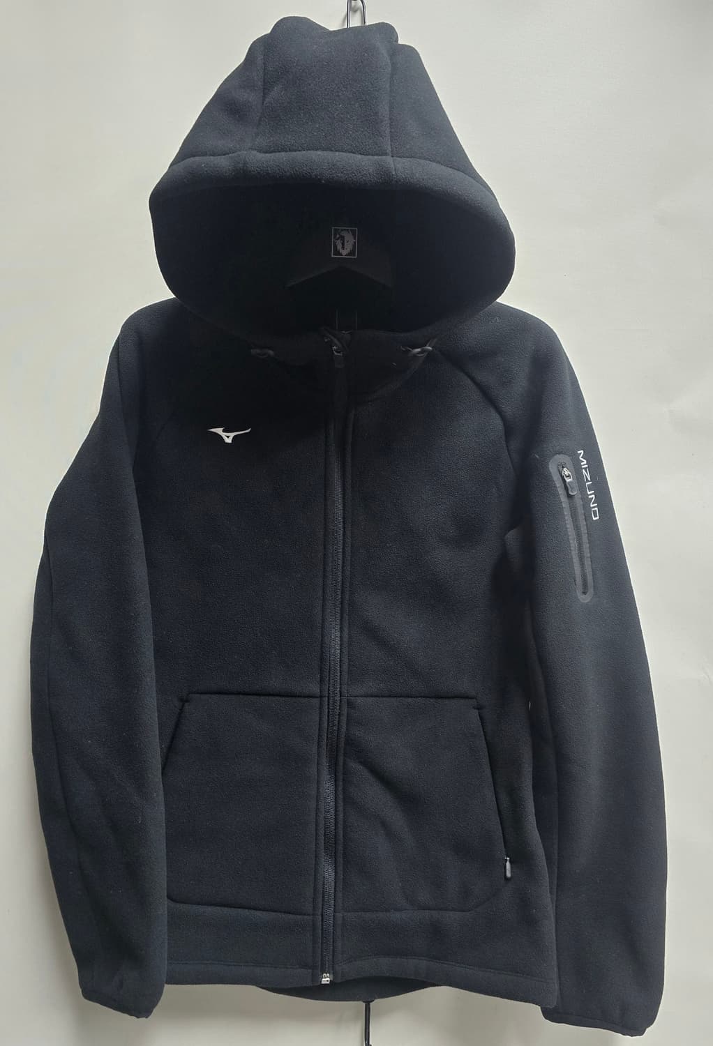 미즈노 플리스 기모후드 집업 블랙 S 상품이미지1