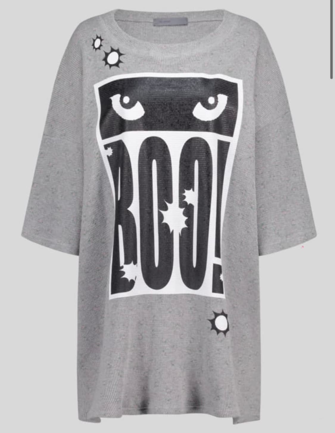 샵페어리 cat's eyes flower waffle top (grey) 상품이미지2