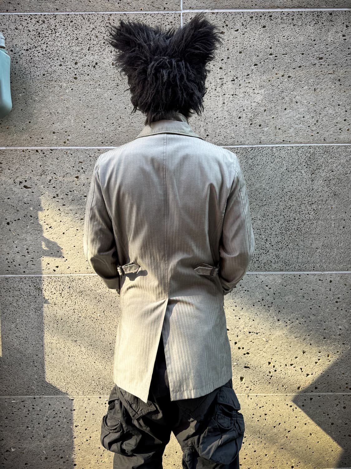 COMME CA ISM – Silver striped coat 상품이미지4