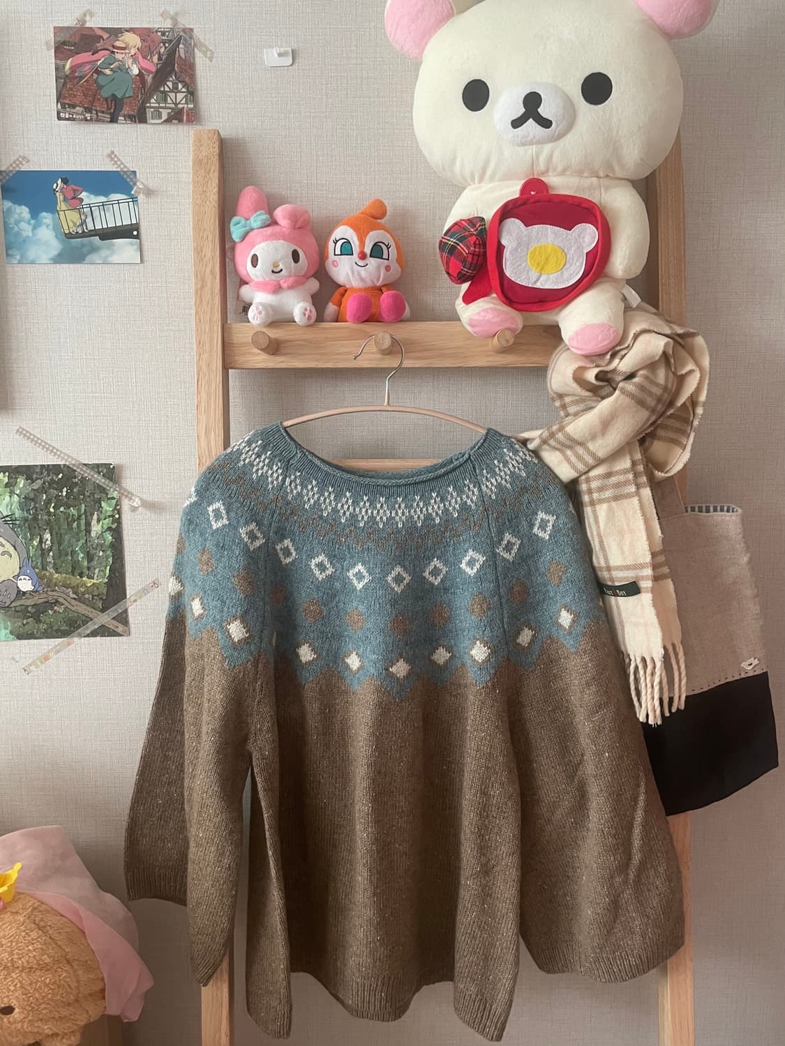 모리걸 빈티지 민트초코 니트 🩵🤎 상품이미지1