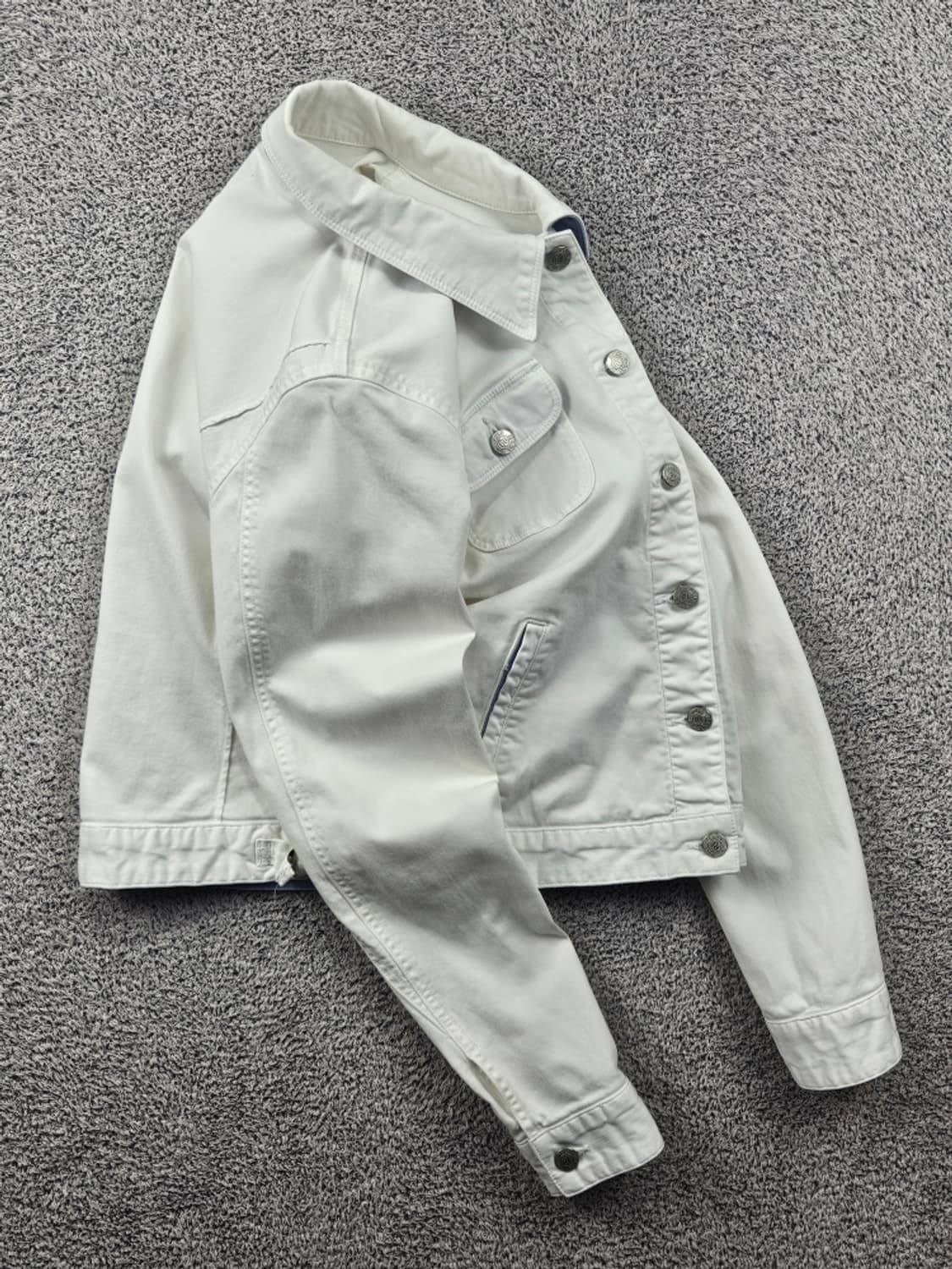 폴로 진스 컴퍼니 화이트 스판 데님 워크 자켓 ( L ) / 11813 상품이미지4