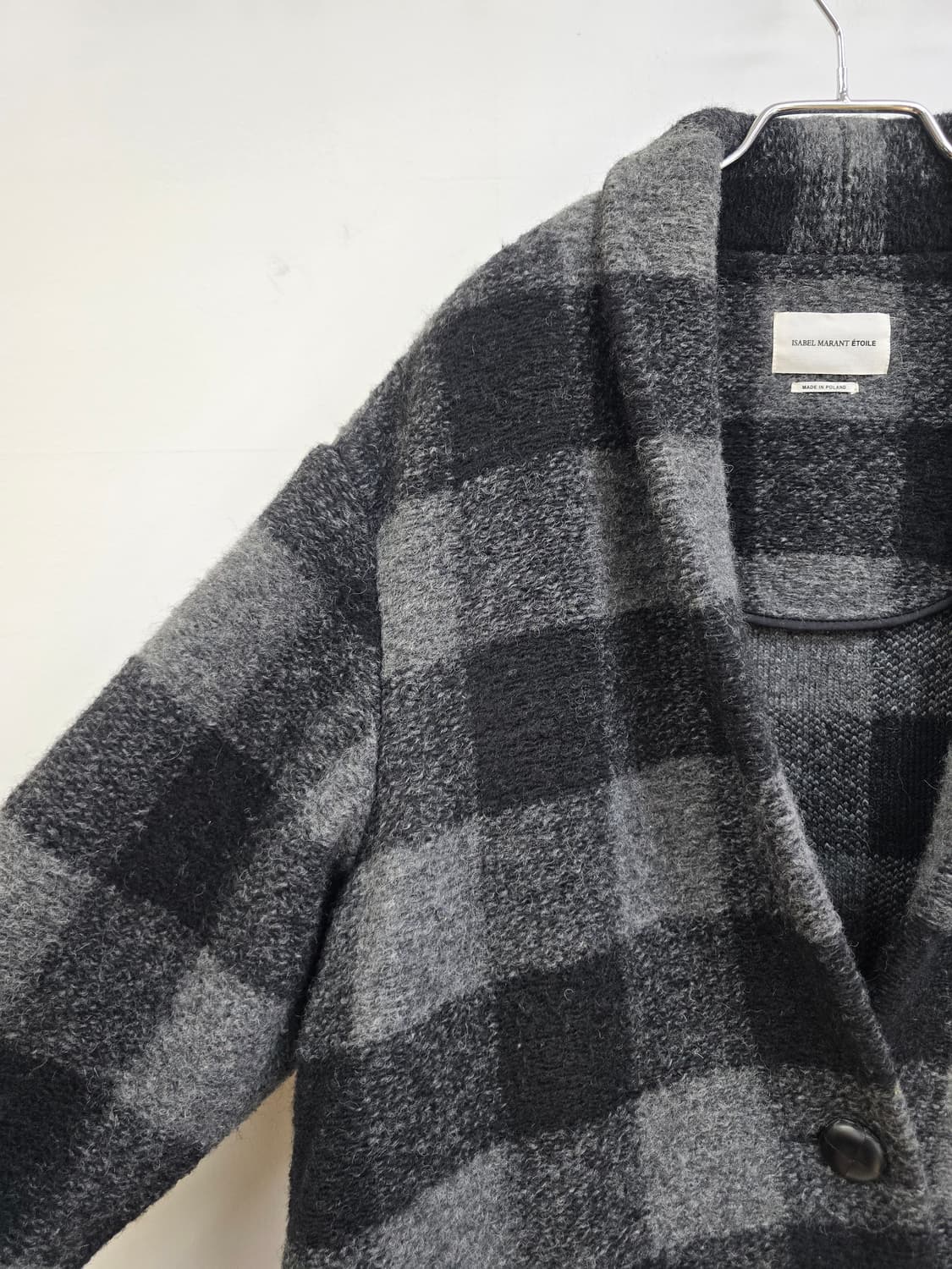 이자벨마랑 정품 포근체크 도톰 울 루즈핏 코트 상품이미지4