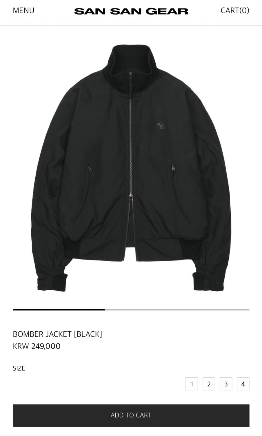 산산기어 봄버 자켓 블랙 3 상품이미지1