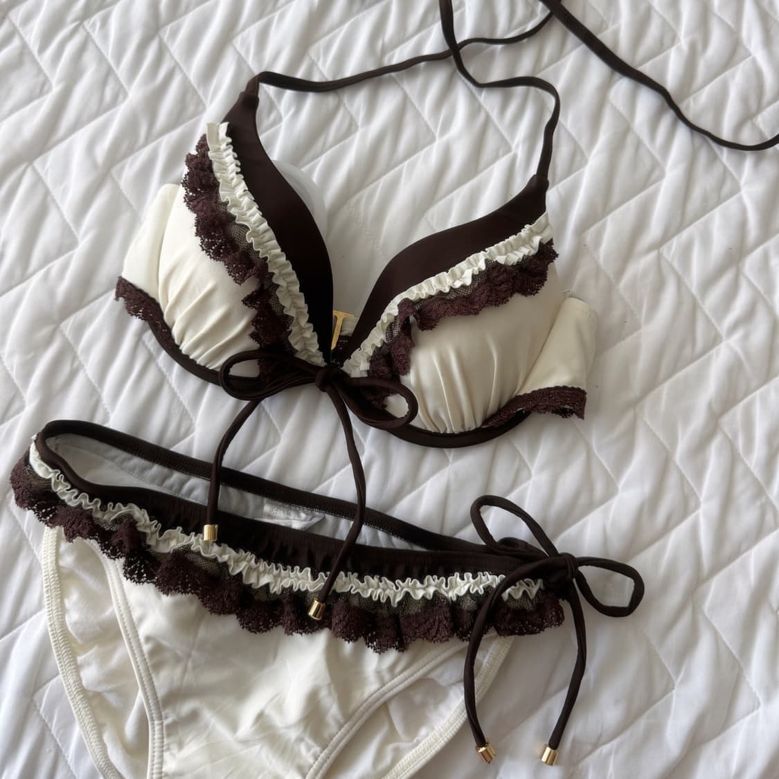 브라운 비키니 빈티지 라떼갸루 상품이미지1