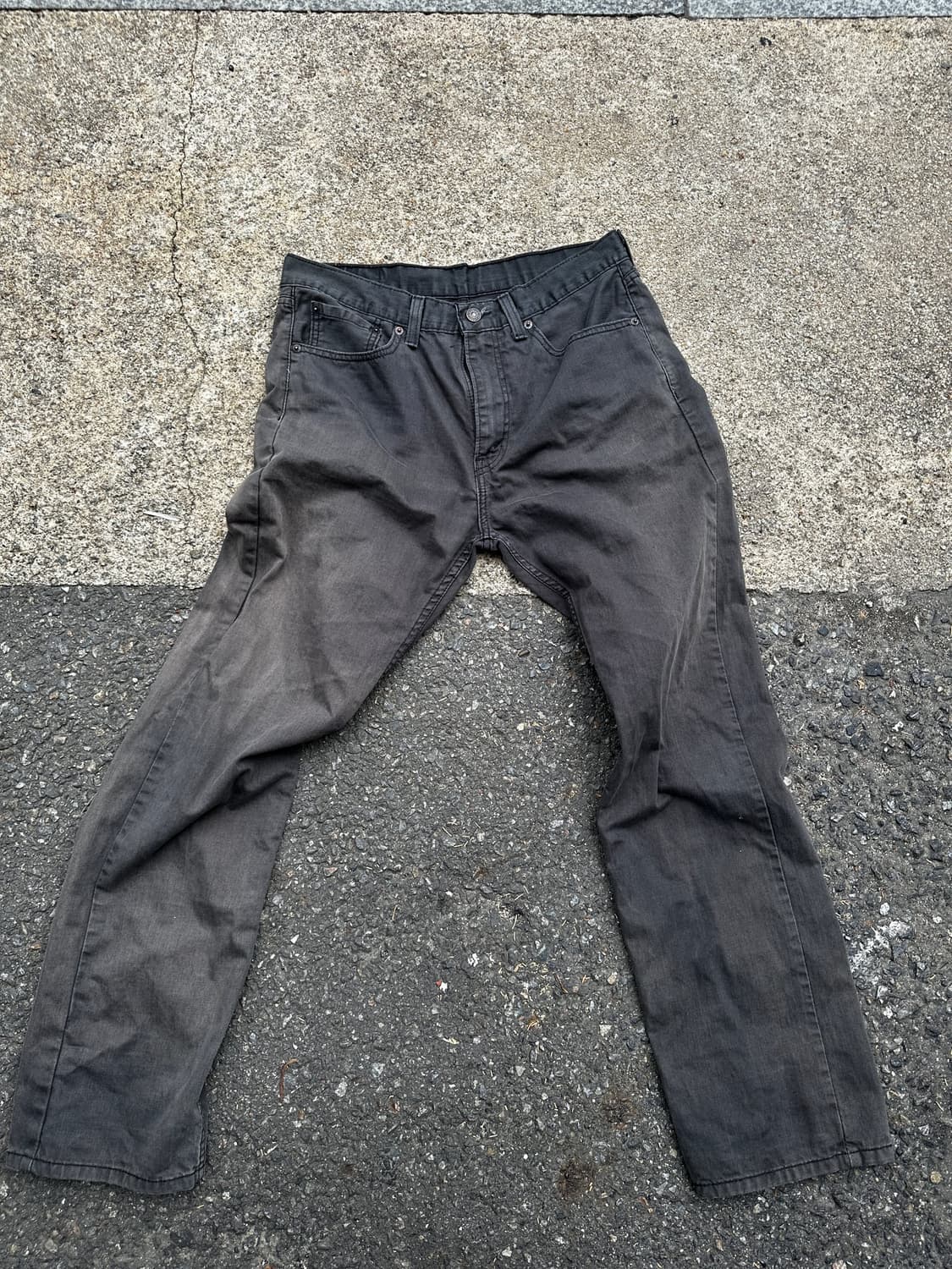 Levi’s 505 블랙 페이딩 워싱 데님 팬츠 w32 상품이미지6