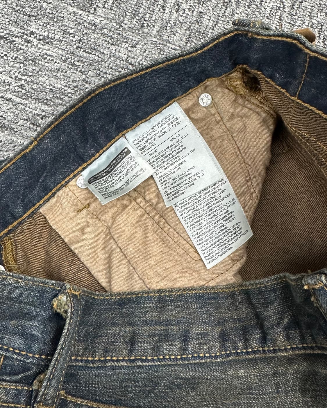 (허단39)리바이스 501 오일워싱-M1775 상품이미지5