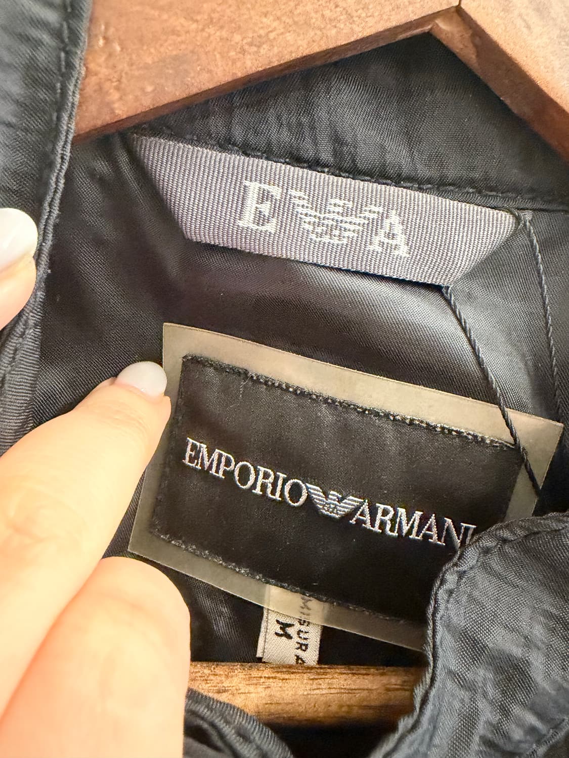 N249. 엠포리오 아르마니 알마니 나일론 바이커자켓 레더 상품이미지4
