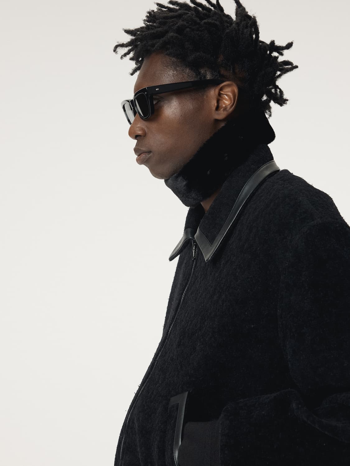 [XL] 렉토 콘트라스트 칼라 디테일 벤 파이핑 블루종 자켓 점퍼 상품이미지4