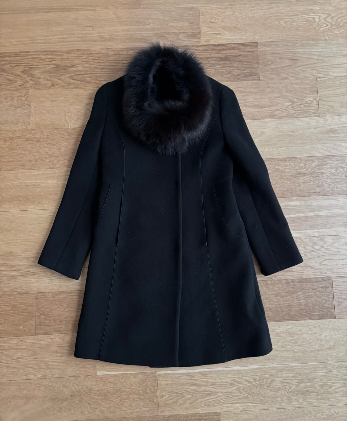 온앤온 울캐시미어 폭스퍼 코트 1사이즈 상품이미지1