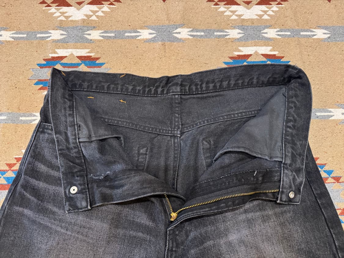 [L] 토가 아카이브 와이드 데님 팬츠 블랙  상품이미지5