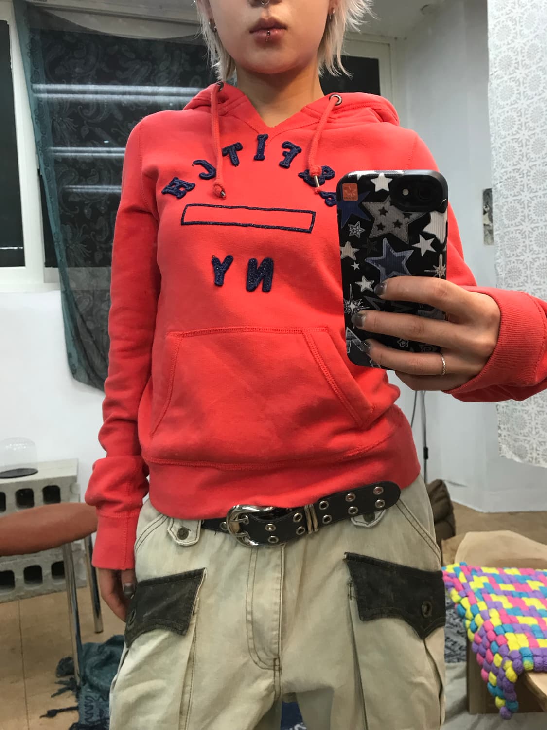 아베크롬비 여성 기모 자수 후드티  상품이미지2