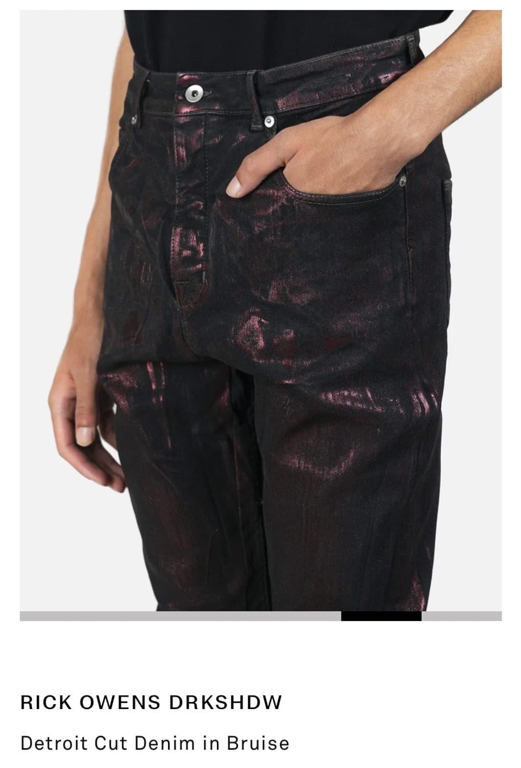 릭오웬스 20fw 디트로이트컷 데님 상품이미지6