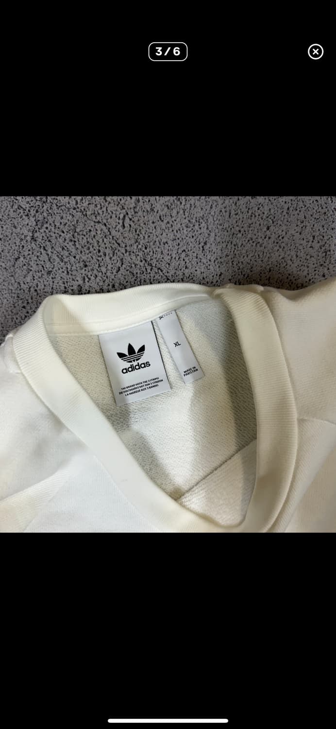  (바배) 아디다스 화이트 트레포일 맨투맨 상품이미지3