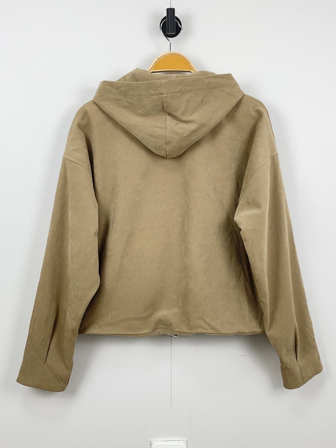 자라 스웨이드 텍스처 크롭 후드 집업 상품이미지3