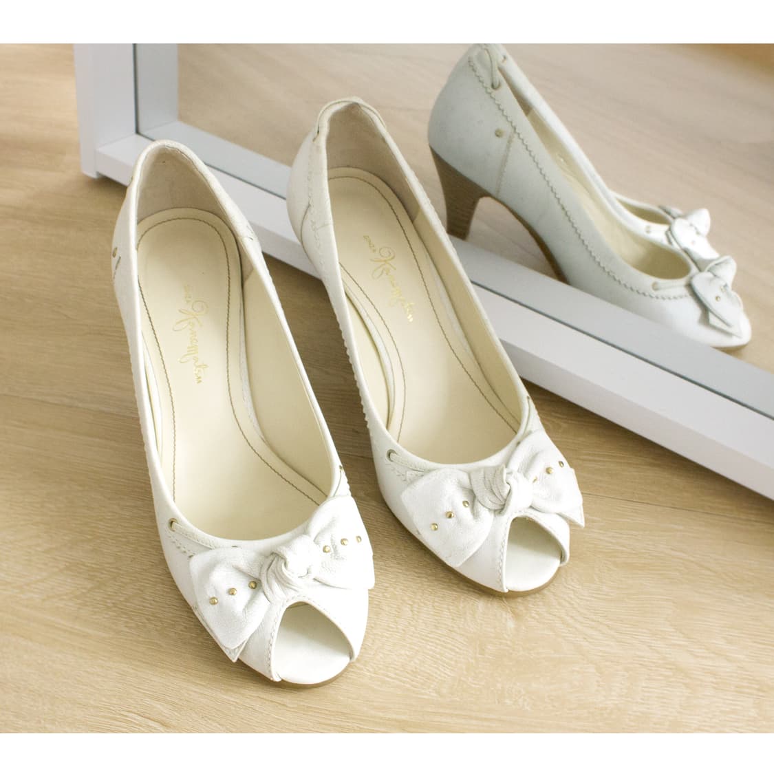 GINZA BRAND 리본 우드 힐𓂃 ♬ 상품이미지2