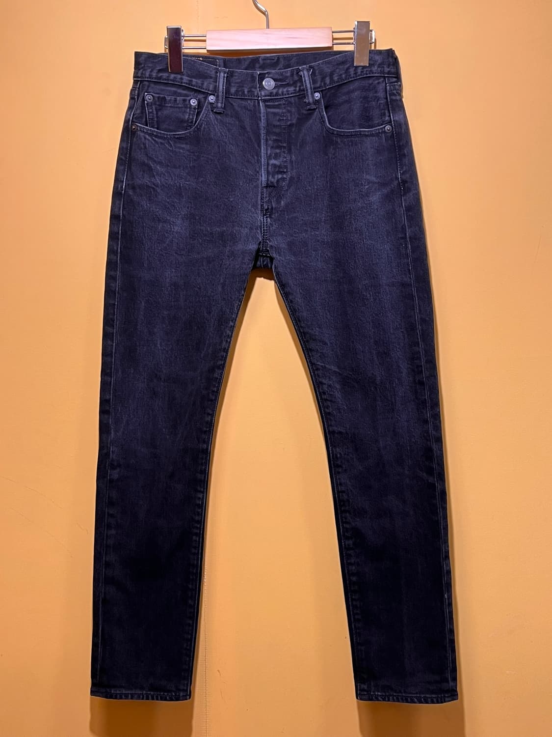 [30x30] 리바이스 501S 블랙 워시드 데님 팬츠 레드탭 청바지 상품이미지1