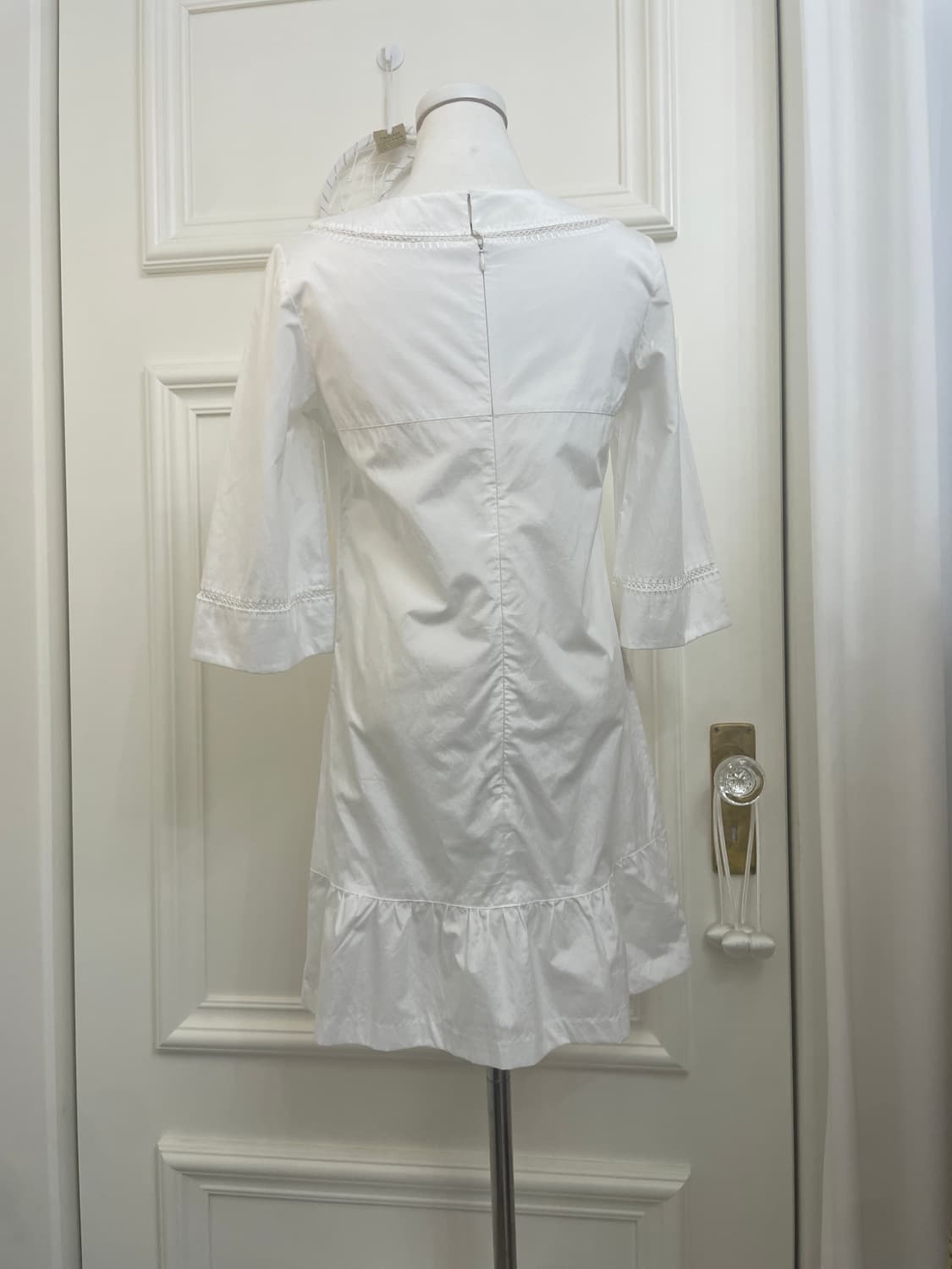 ROPE white shirring button point cute op 상품이미지3