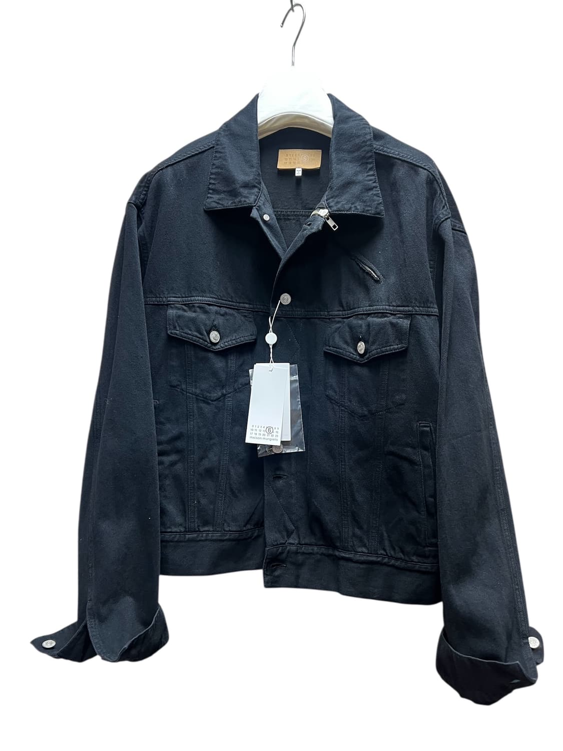 MM6 크롭데님 짚업/버튼플라이 트러커 상품이미지5