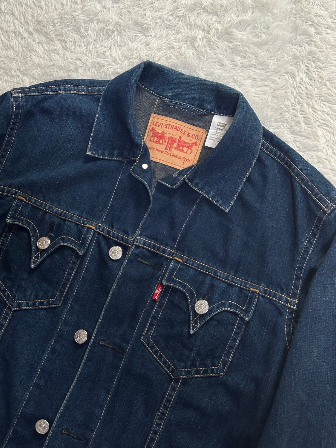 리바이스 TYPE 1 아이코닉 데님 자켓 L 상품이미지6