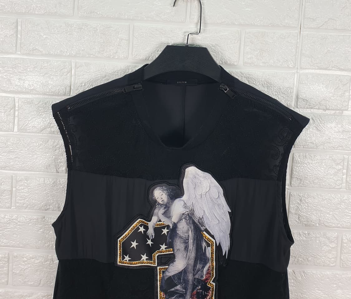 [55]시스템 엔젤 패치 슬리브리스 원피스 상품이미지4