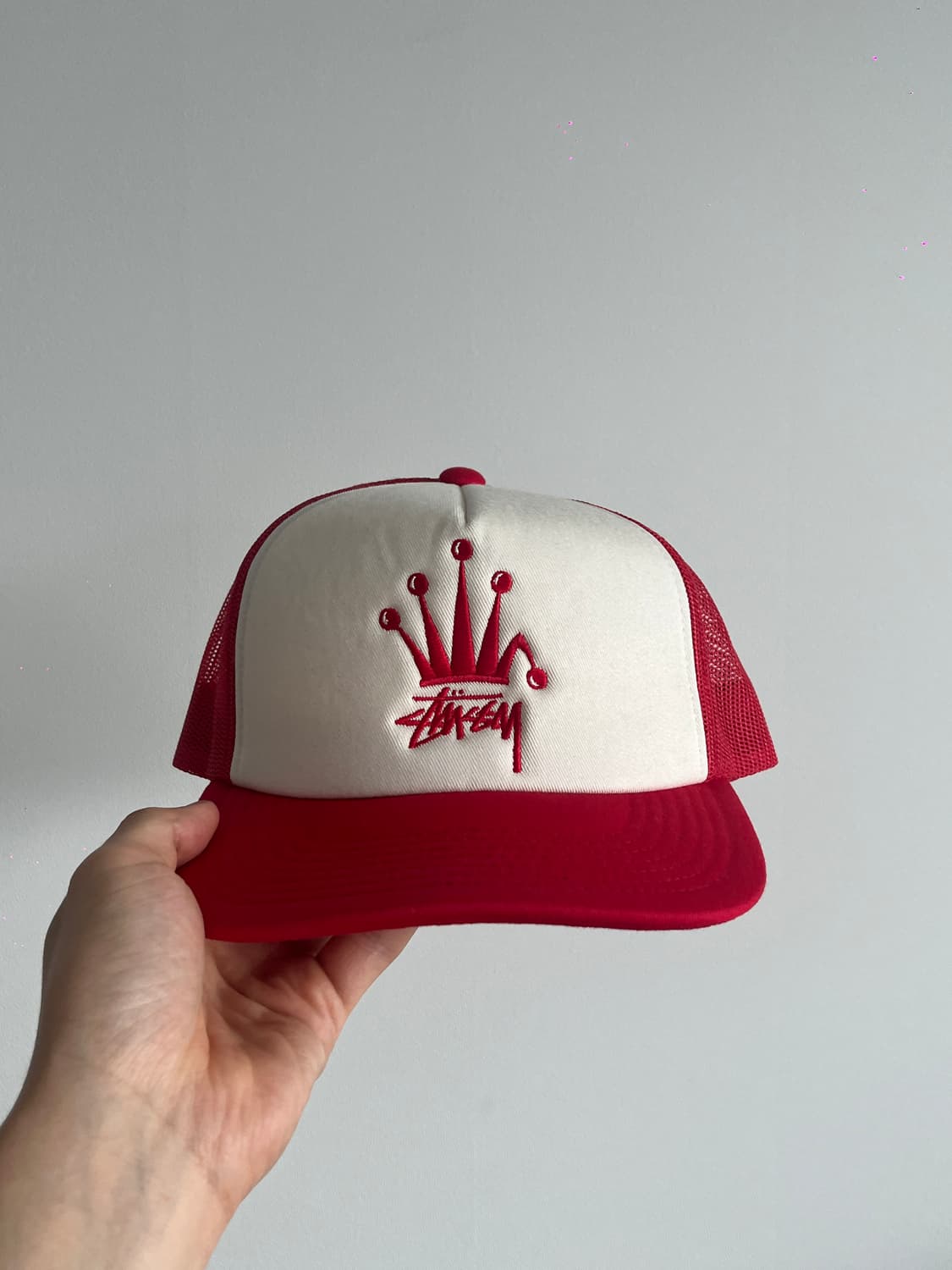 스투시 stussy 크라운 스탁 트러커 캡 레드   상품이미지2