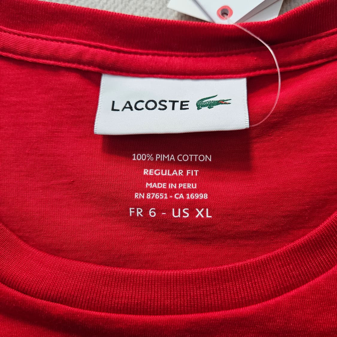 XL 새상품 라코스테 크루넥 반팔티 0409Y 상품이미지3