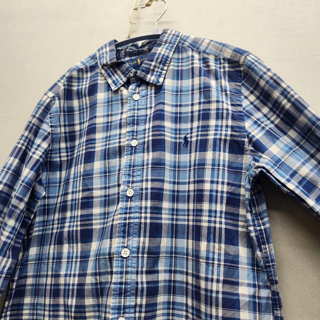 폴로랄프로렌 로고 타탄체크 셔츠 M 상품이미지3