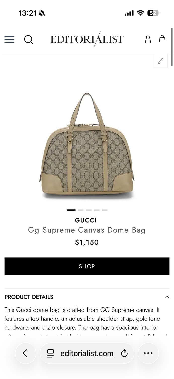 구찌 Gucci GG Supreme Dome Bag (백화점 정품) 상품이미지9