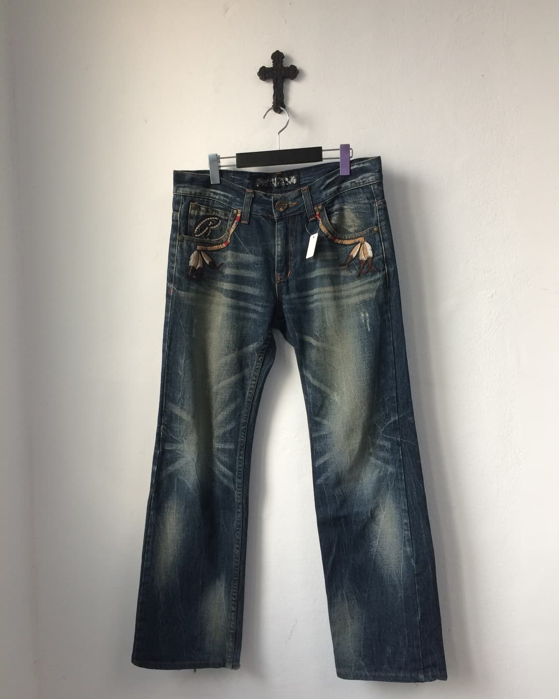 Redpepper back patch point washing denim 상품이미지4