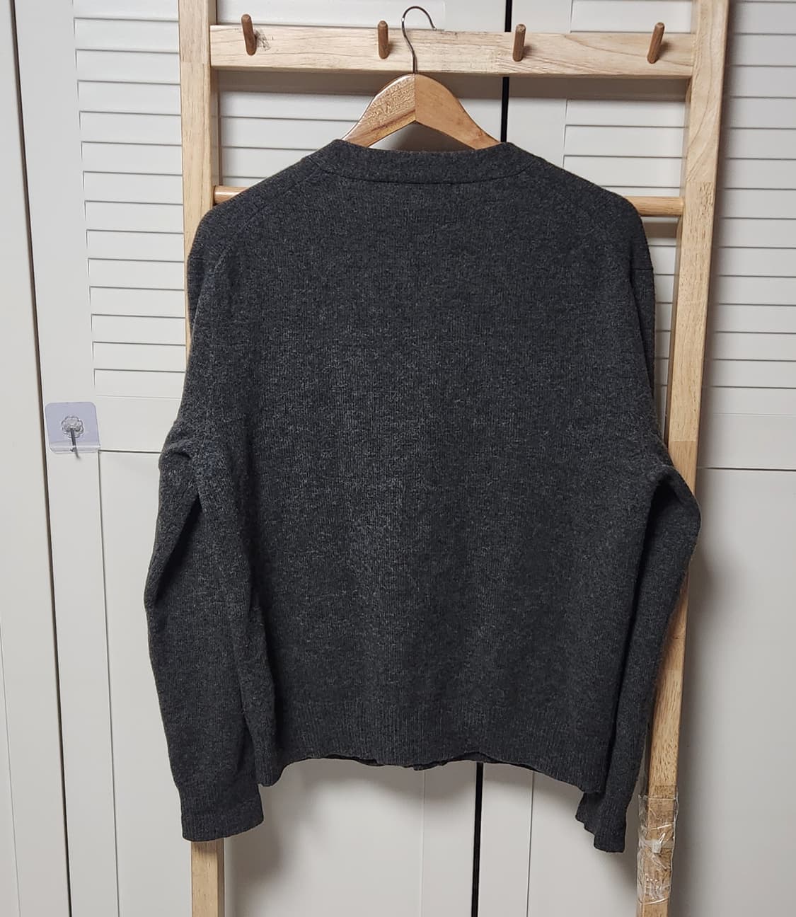 Polo 폴로 랄프로렌 로고 차콜 램스울 니트 가디건 상품이미지4