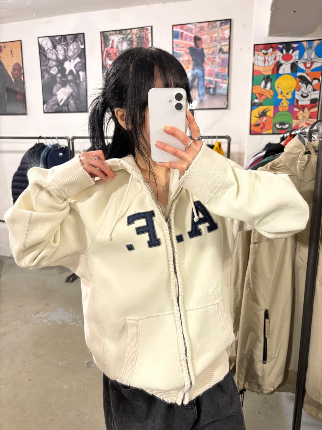 아베크롬비 크림 후드집업  상품이미지3