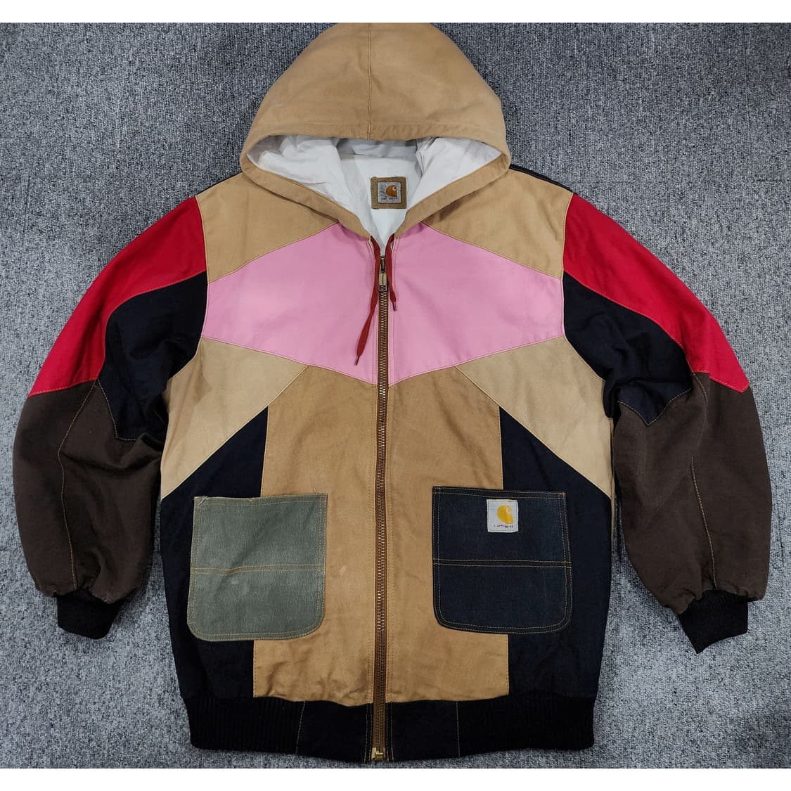 칼하트 리메이크 패치 멀티컬러 워크 자켓 후드자켓 상품이미지1