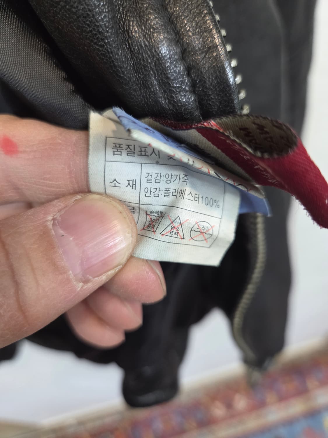 빈티지 여성 이태리 양가죽 라이더 자켓 100 상품이미지6