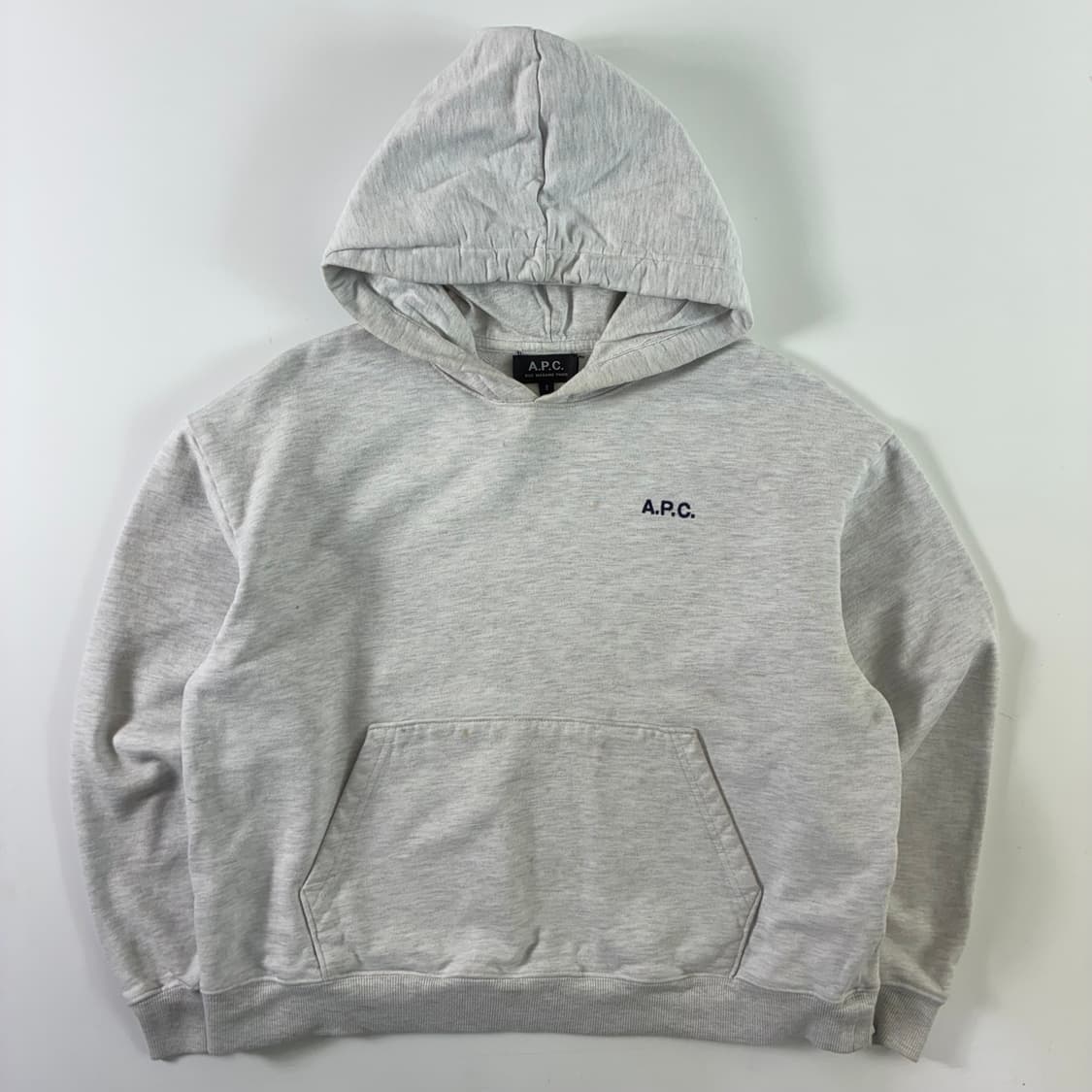 A.P.C.  아페쎄 코튼 로고 그레이 후드티 상품이미지2