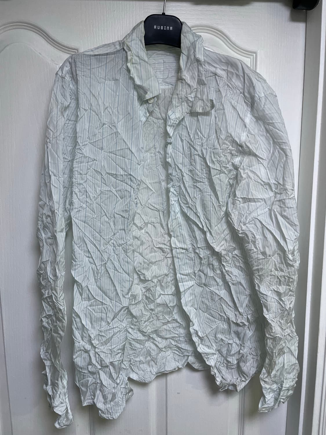 [M] 강혁 스트라이프 링클 셔츠 상품이미지1