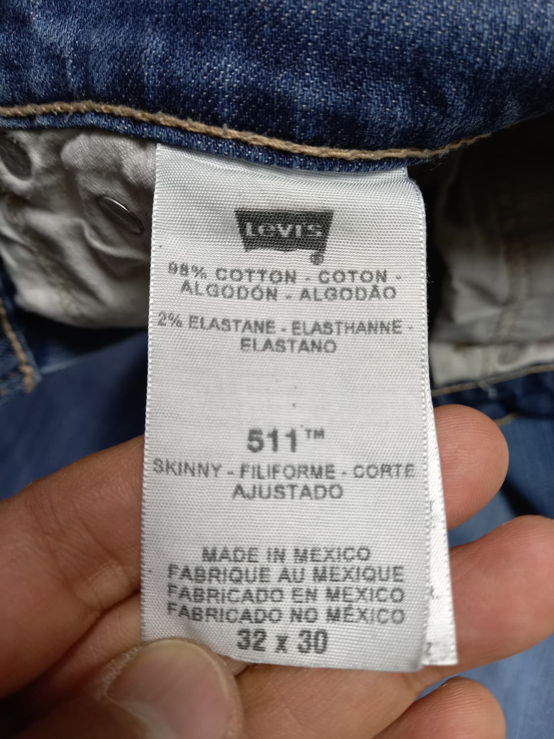 32 리바이스511 Mexico 워싱 스판 슬림일자진 32-405 상품이미지8