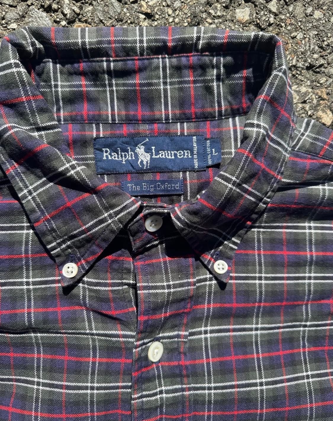 Polo Ralph Lauren 빈티지 90s 폴로 옥스퍼드 체크 빅셔츠 상품이미지3