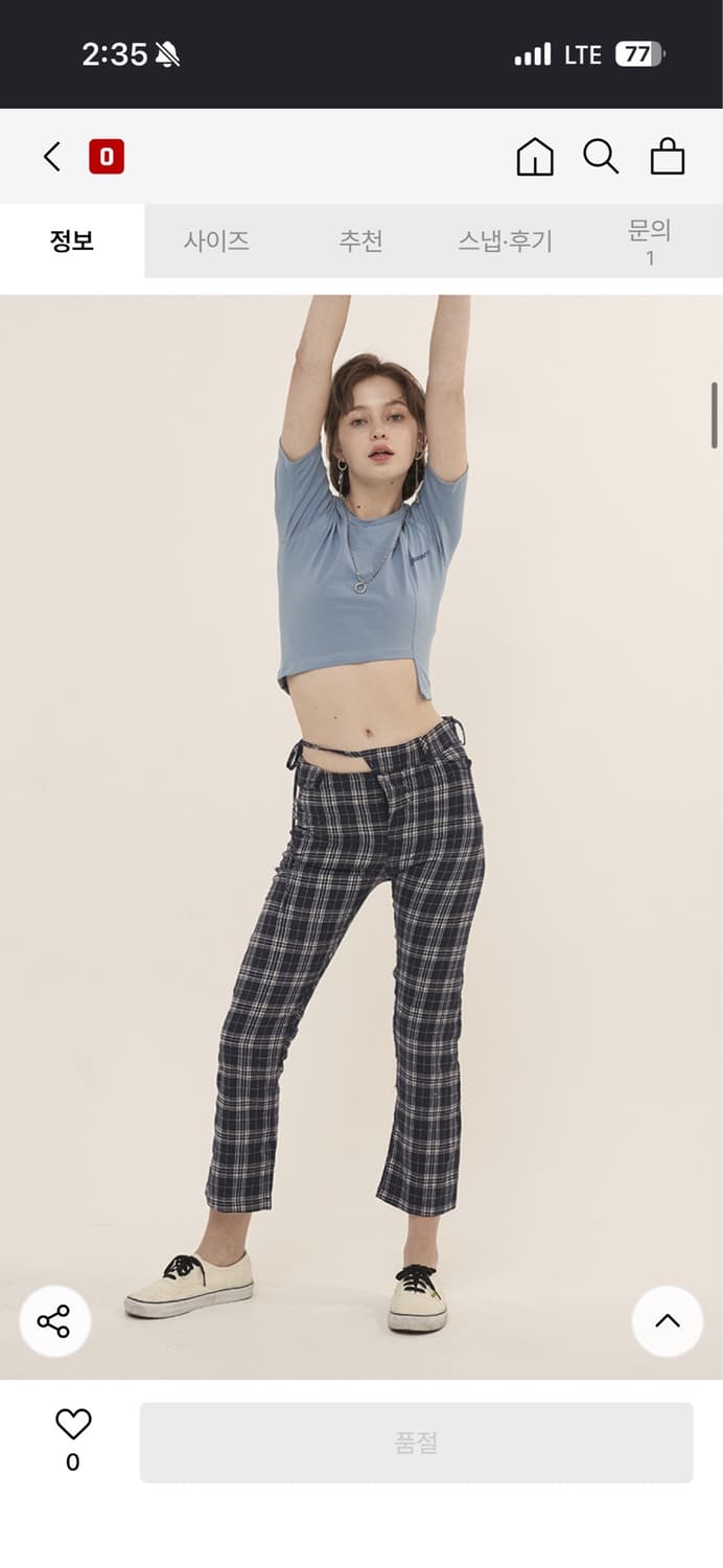 오드원아웃 체크 팬츠 상품이미지1