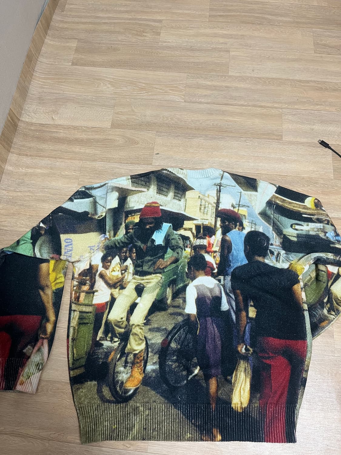 (M) 스투시 피터 토시 프린트 니트 상품이미지4