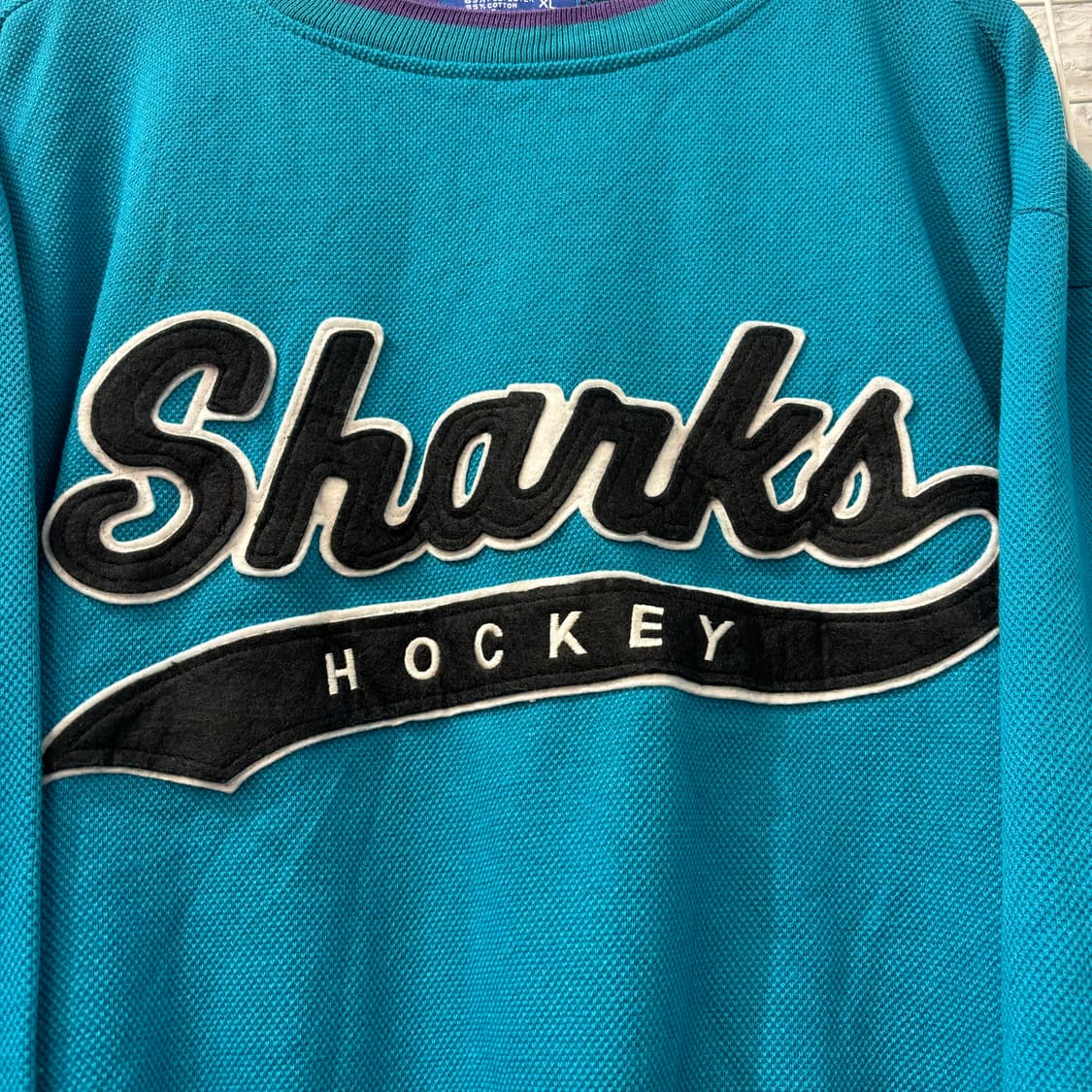 스타터 X NHL 90s 올드스쿨 산호세 샤크스 니트 XL 상품이미지5