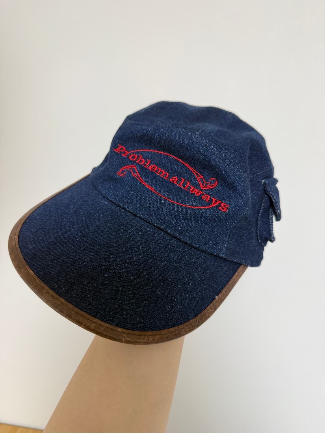 프라블럼올웨이즈 Logo Denim Pocket Camp Cap 상품이미지3
