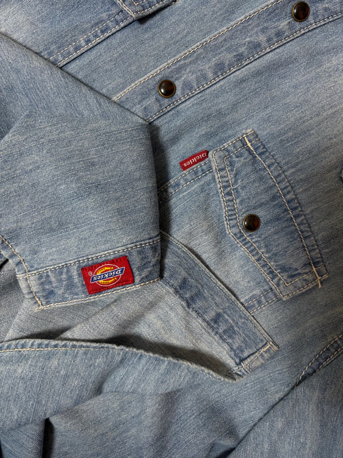  디키즈 Dickies 연청 데님셔츠 L 상품이미지5