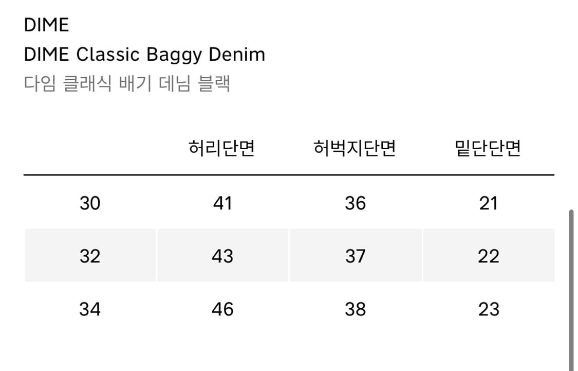 Dime 다임 클래식 배기 데님 상품이미지5
