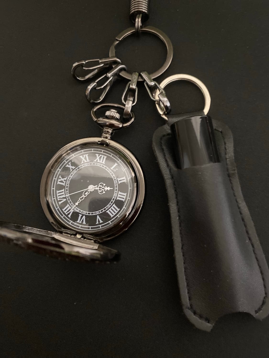 블랙 포켓워치 키링 상품이미지2