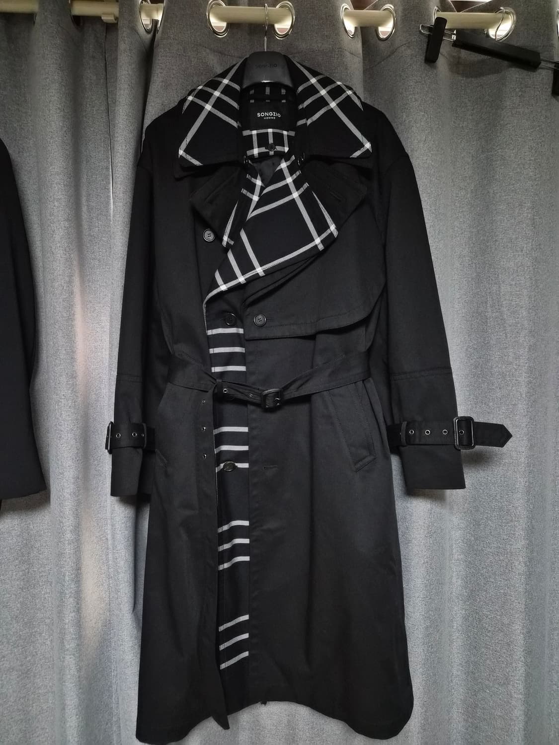 송지오옴므 더블 레이어드 트렌치 코트 팝니다ㅡ타임옴므.솔리드.시스템 상품이미지2