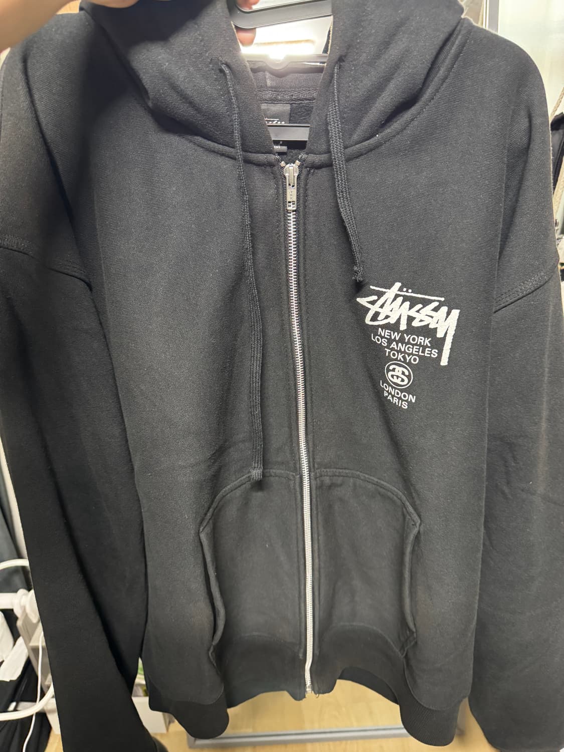 스투시 월드투어 후드집업 XL 블랙 2022 상품이미지2