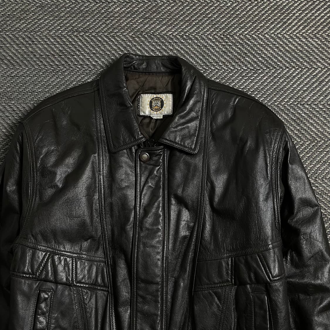 90s 베르사체 아카이브 알프레도 카우 레더 자켓y 4361 상품이미지5